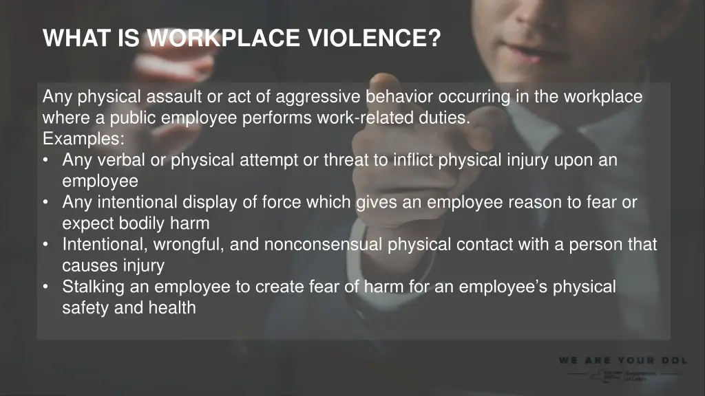 what is workplace violence