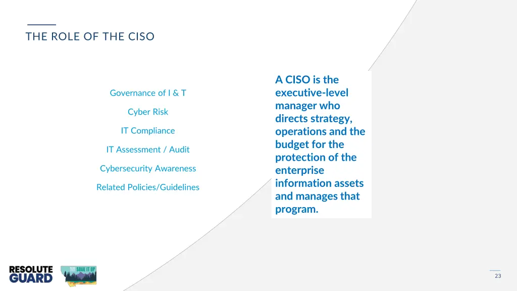 the role of the ciso