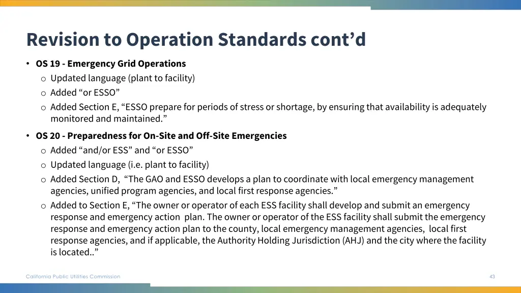 revision to operation standards cont d 3