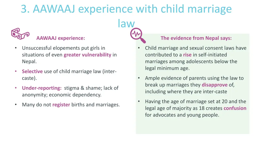 3 aawaaj experience with child marriage law