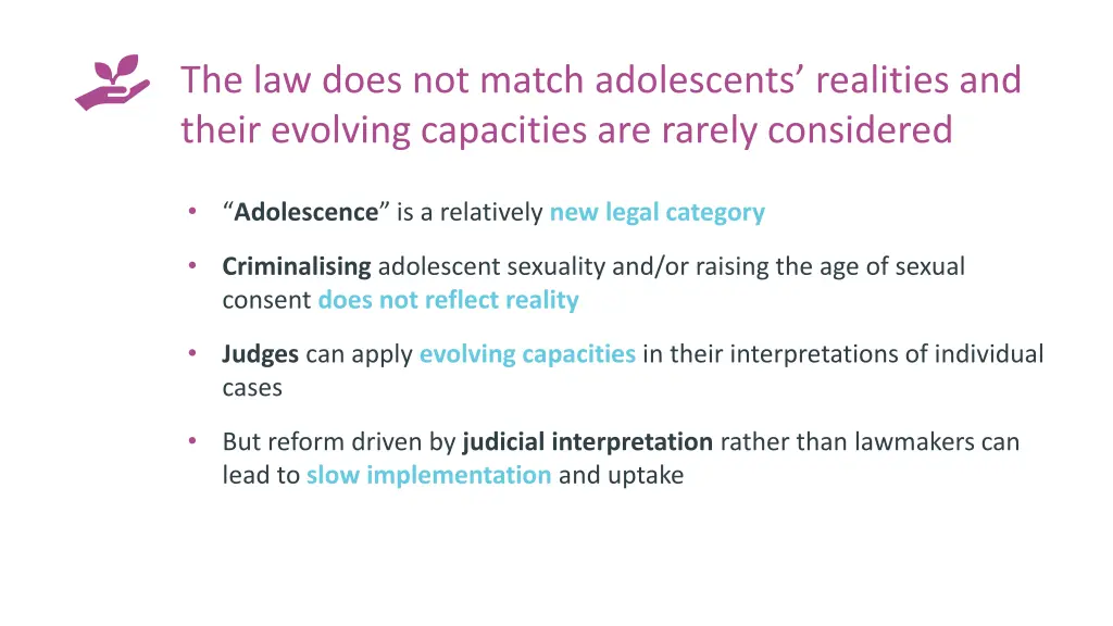 the law does not match adolescents realities
