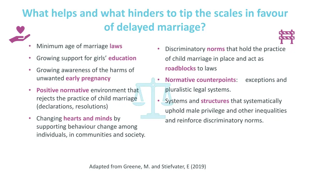 what helps and what hinders to tip the scales