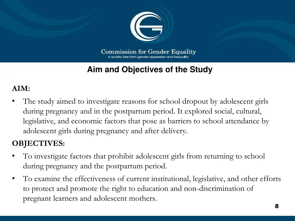aim and objectives of the study