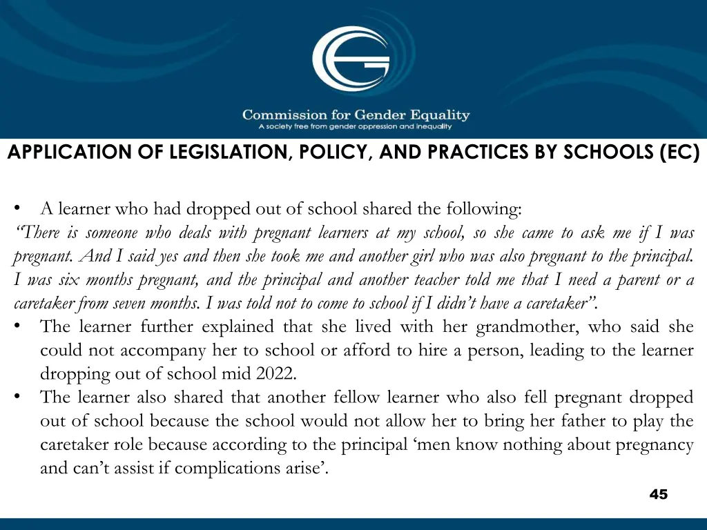 application of legislation policy and practices 4