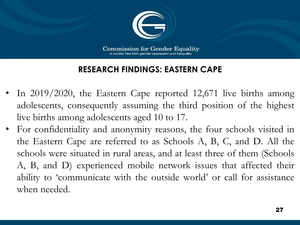 research findings eastern cape