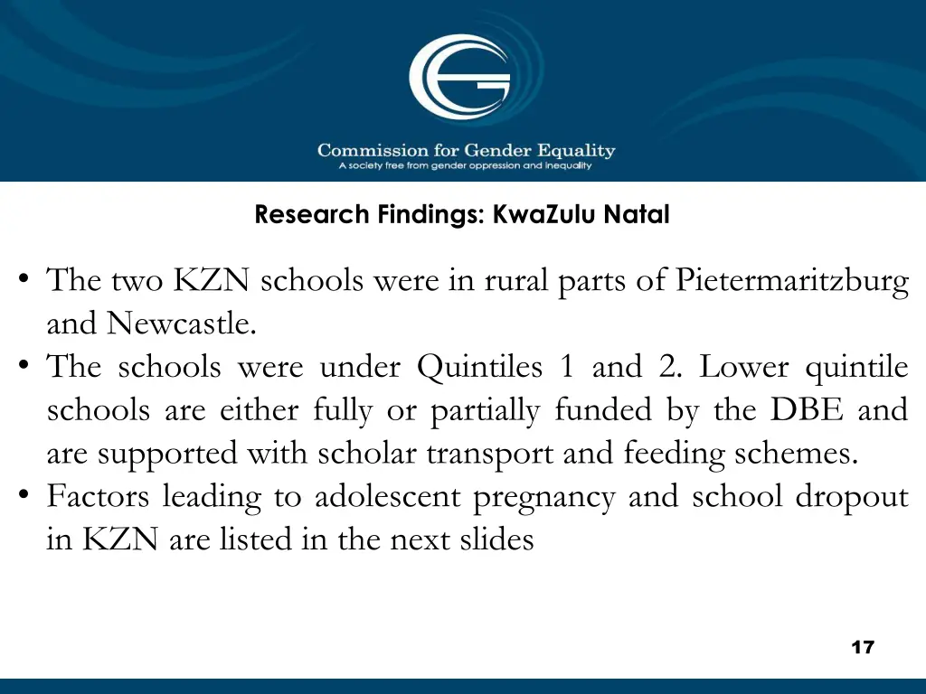 research findings kwazulu natal