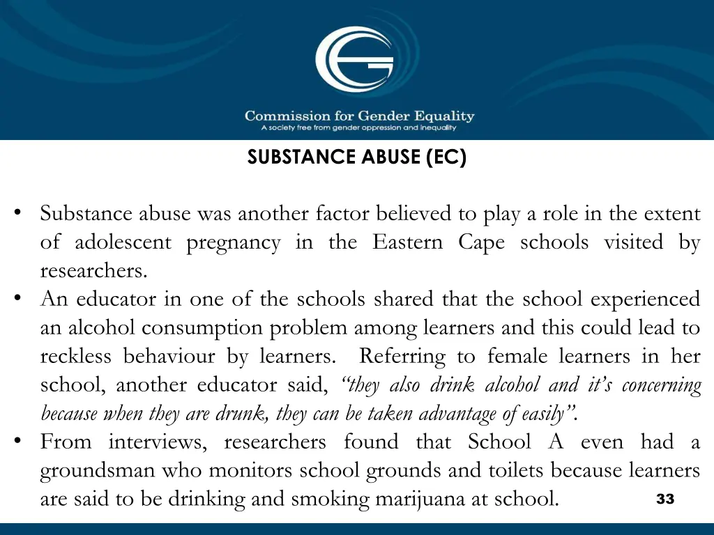 substance abuse ec