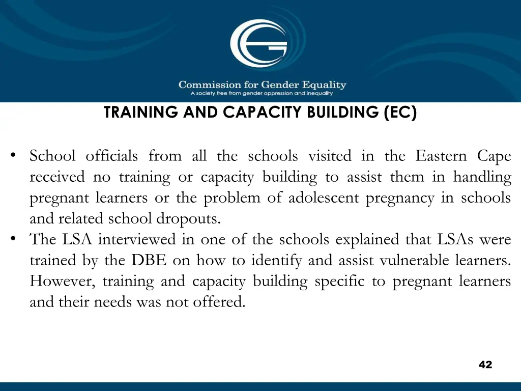 training and capacity building ec