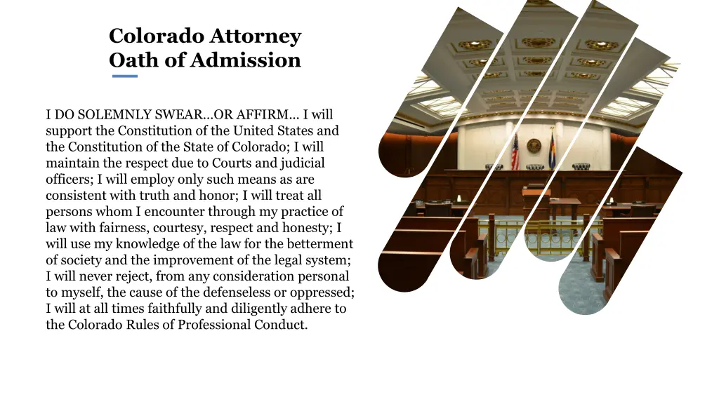 colorado attorney oath of admission