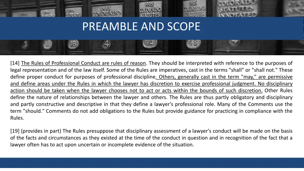 preamble and scope