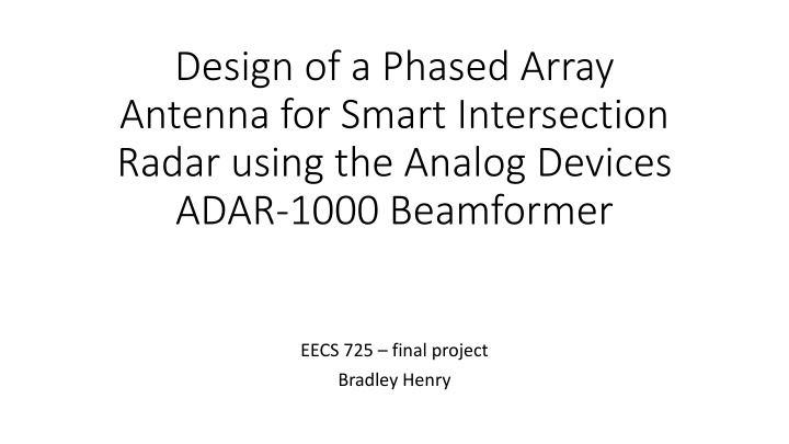 design of a phased array antenna for smart