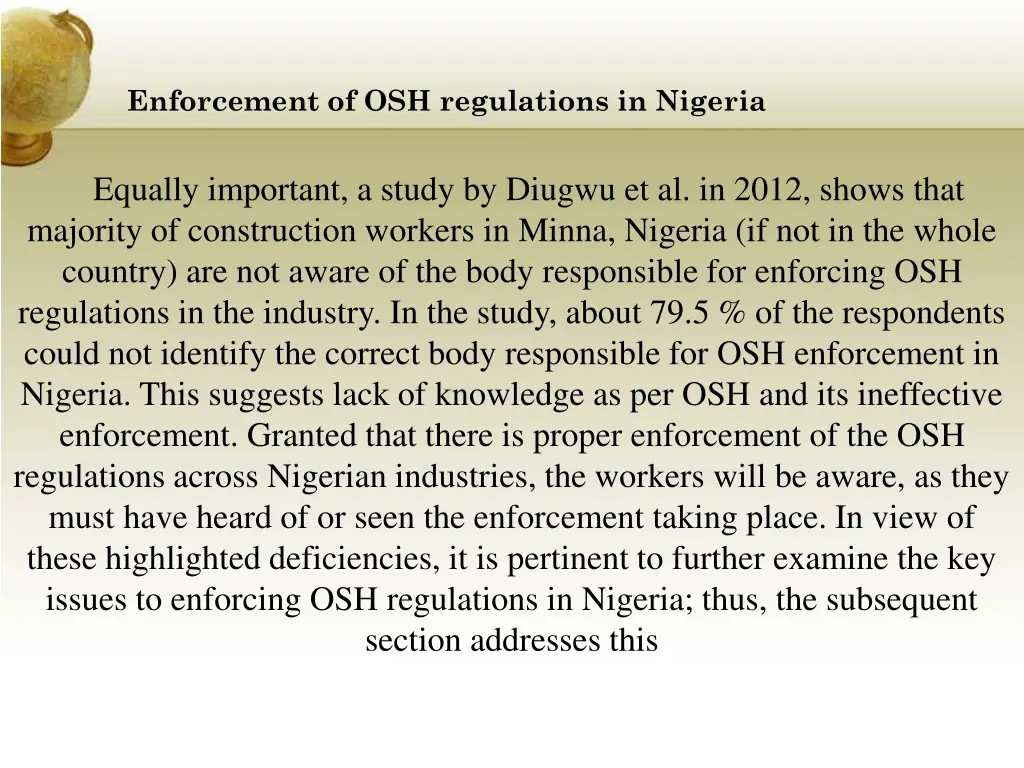enforcement of osh regulations in nigeria 4