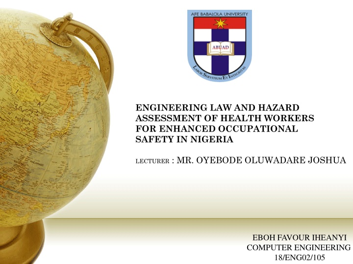 engineering law and hazard assessment of health