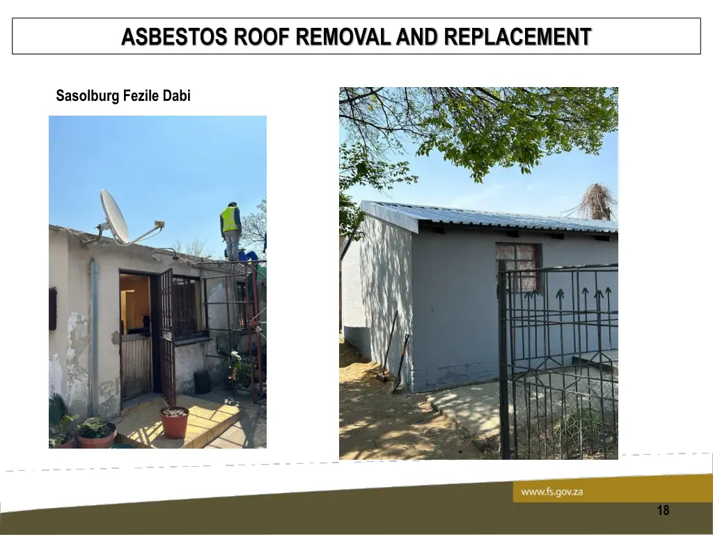 asbestos roof removal and replacement