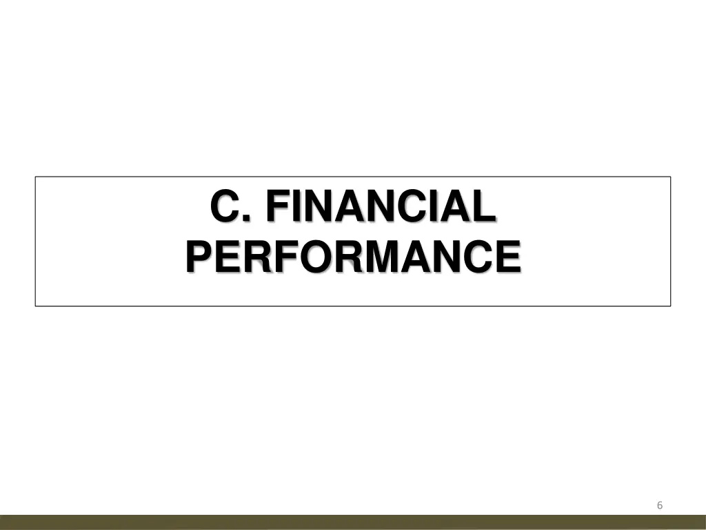 c financial performance