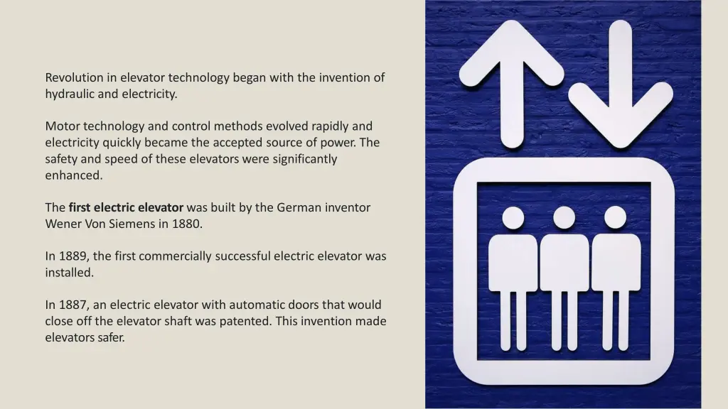 revolution in elevator technology began with