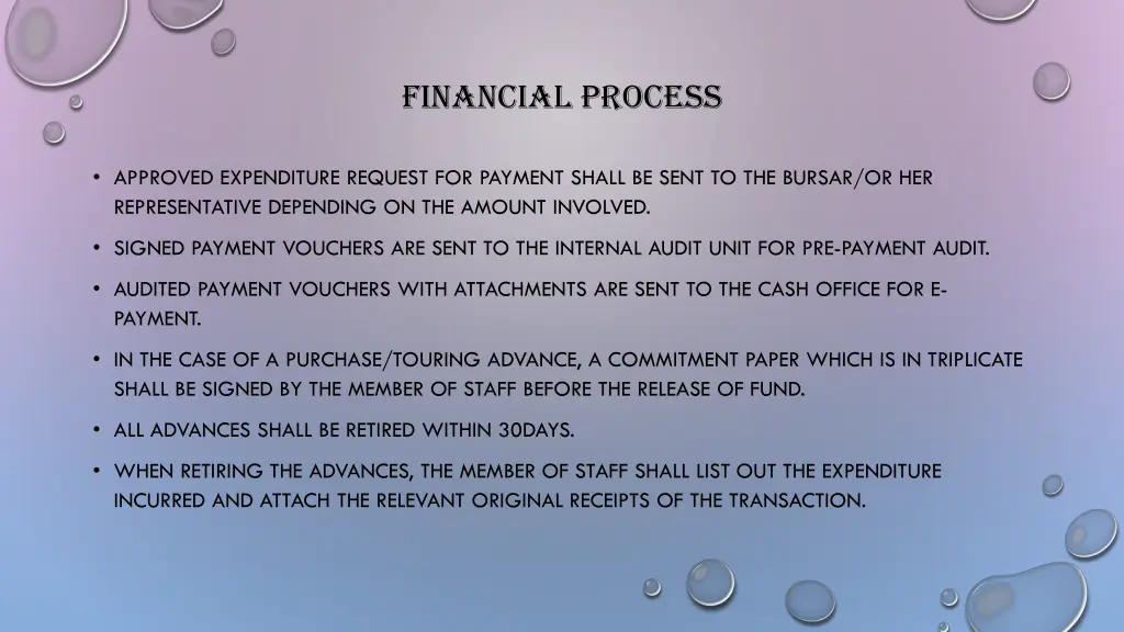 financial process 1