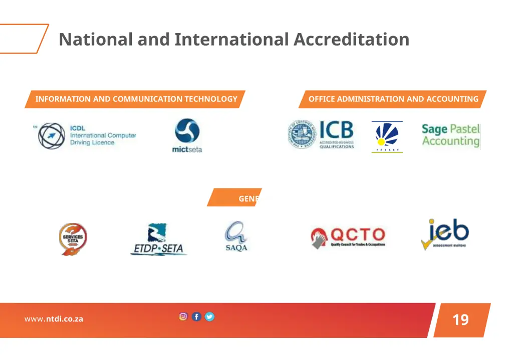 national and international accreditation