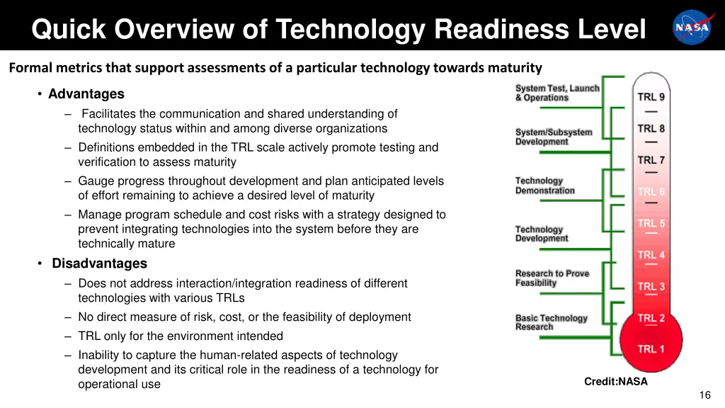 quick overview of technology readiness level