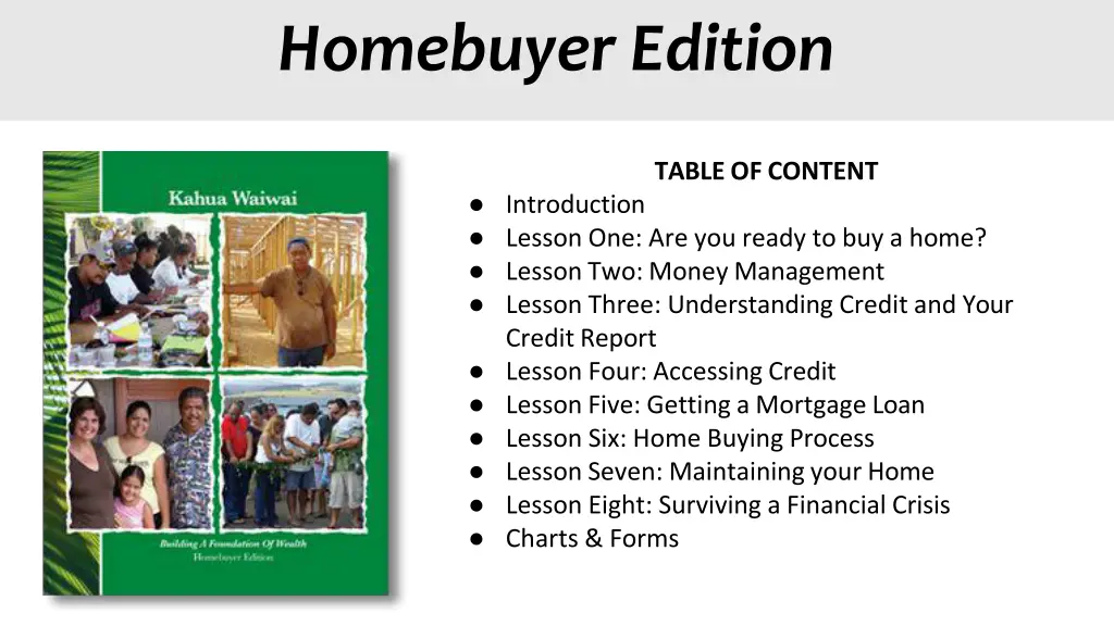 homebuyer edition 1