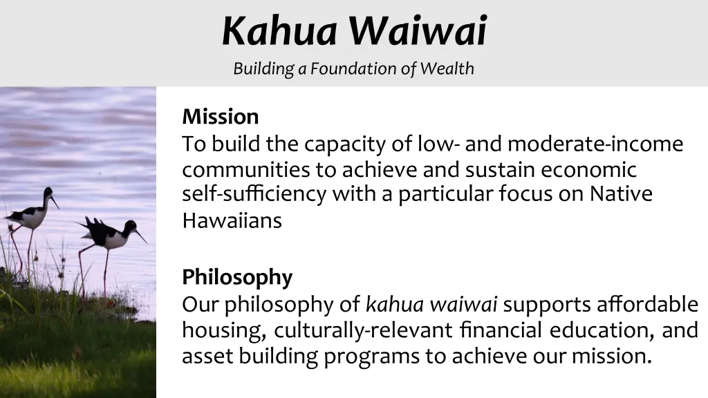 kahua waiwai building a foundation of wealth