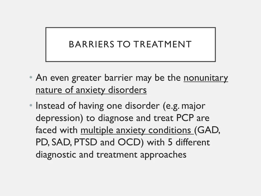 barriers to treatment