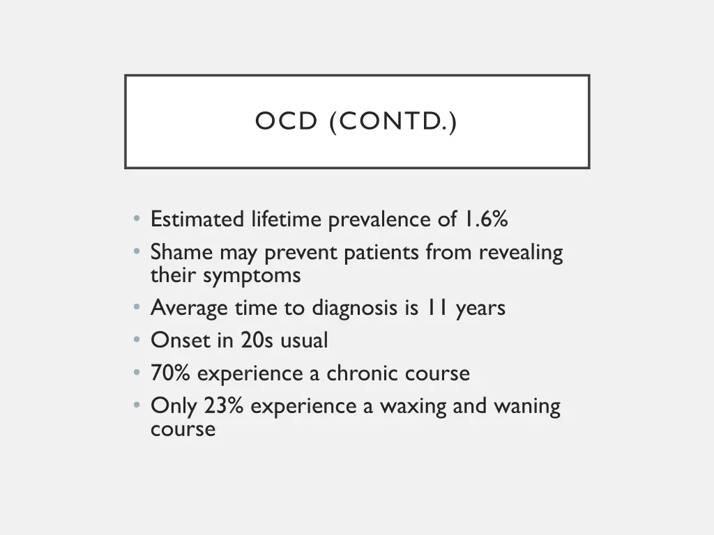 ocd contd