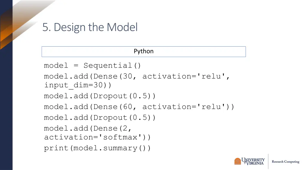 5 design the model