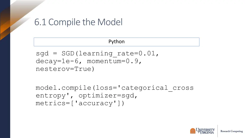 6 1 compile the model