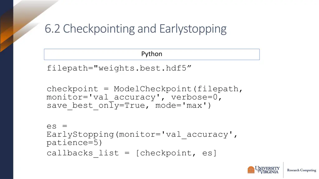 6 2 checkpointing and earlystopping