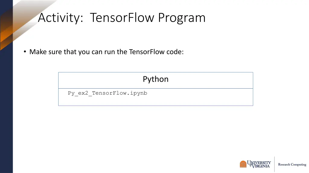 activity tensorflow program