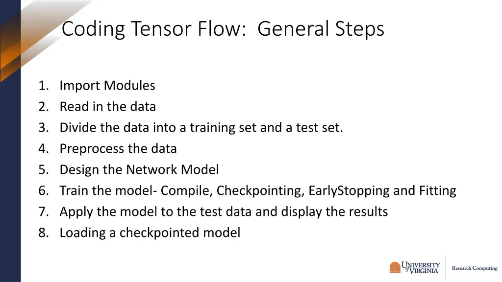 coding tensor flow general steps