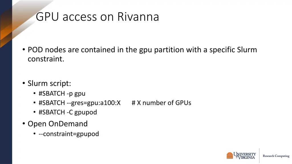 gpu access on rivanna