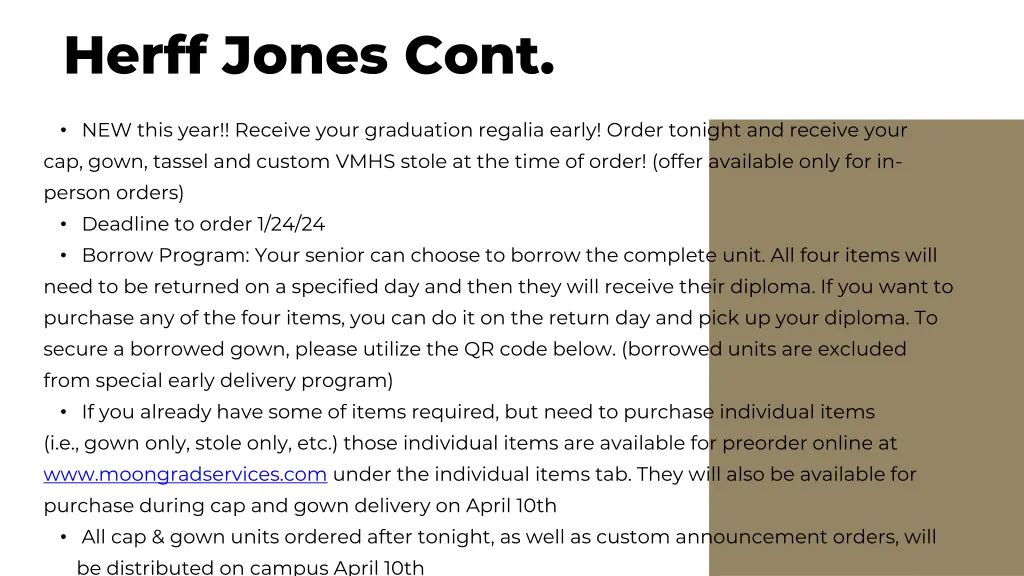 herff jones cont