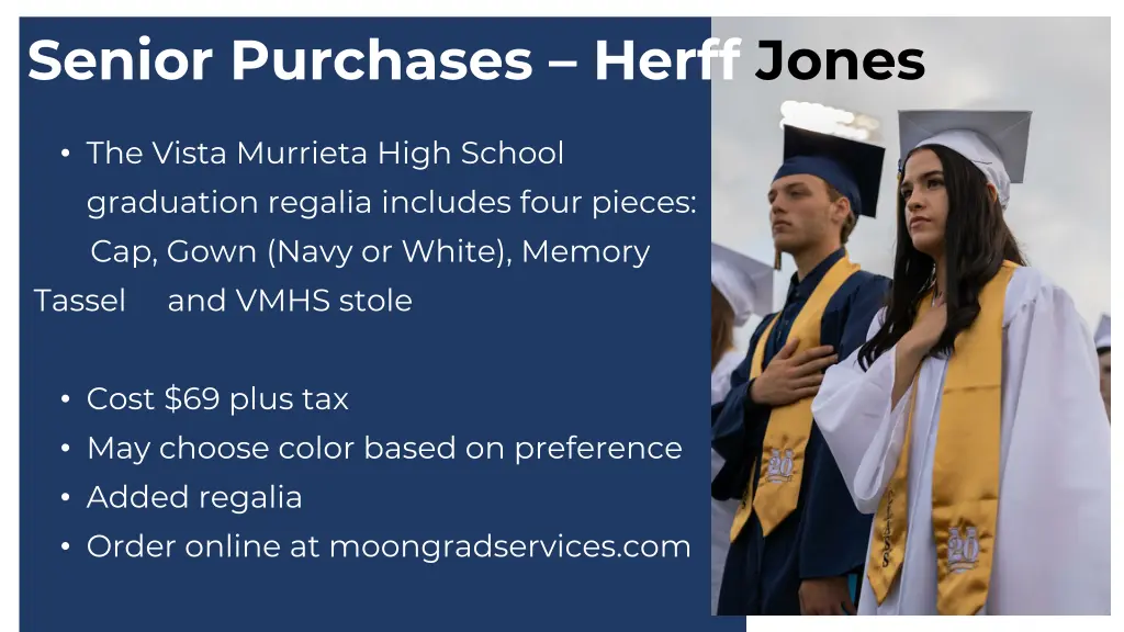 senior purchases herff jones