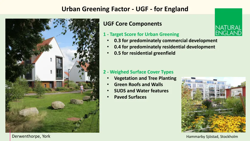 urban greening factor ugf for england