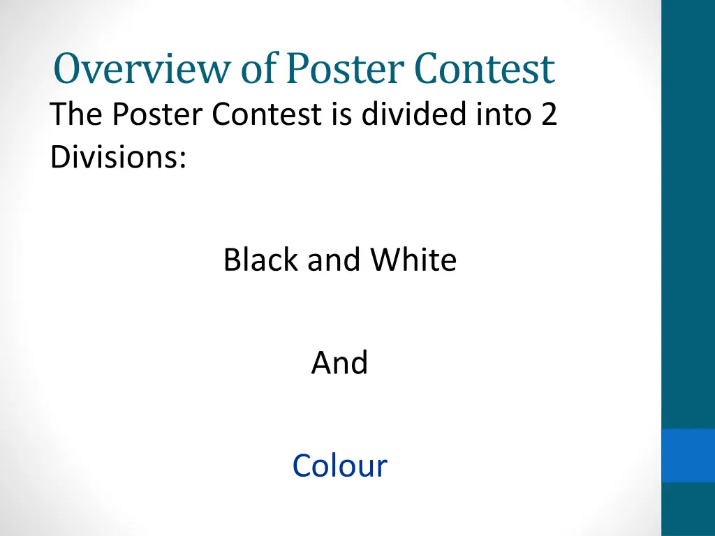 overview of poster contest the poster contest