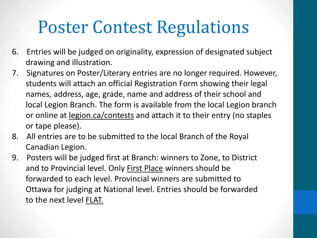 poster contest regulations 1