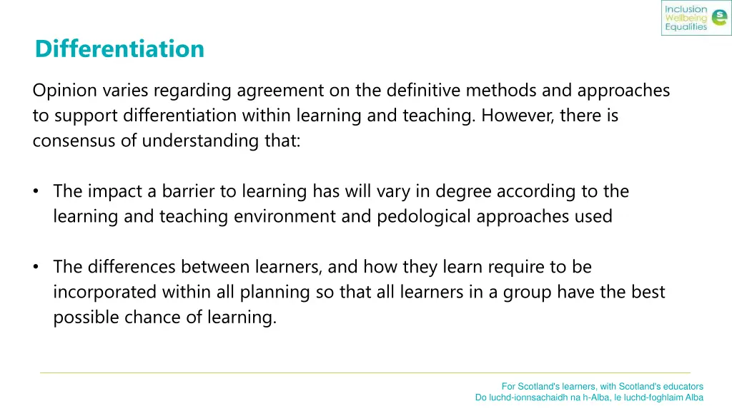 differentiation