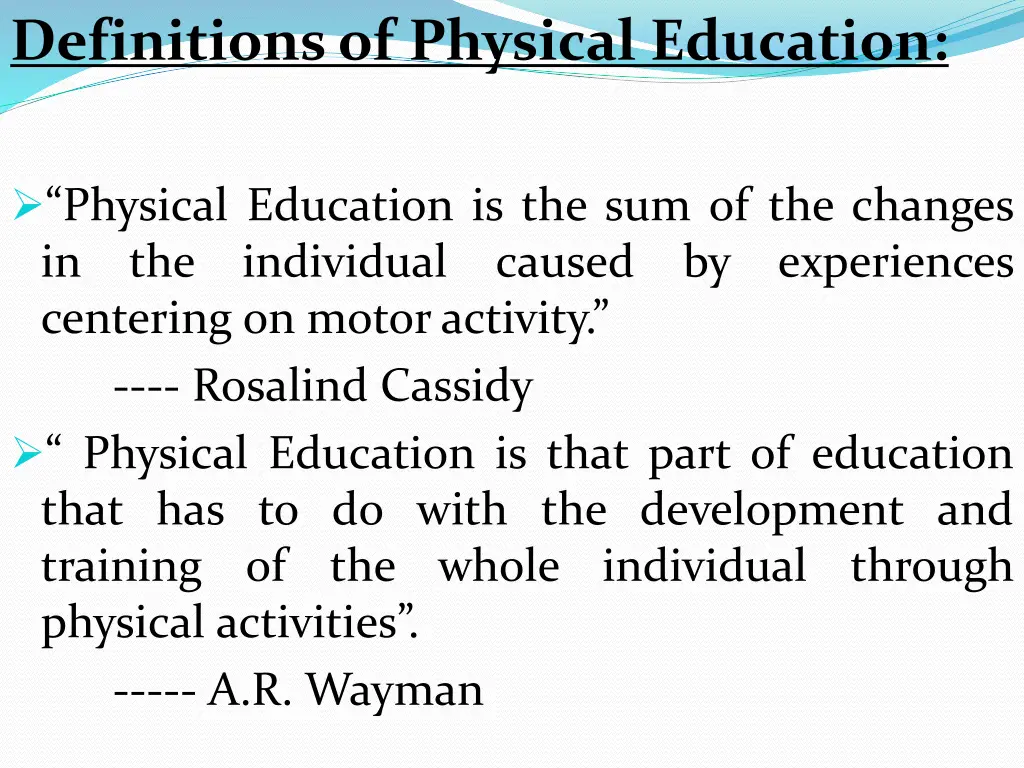 definitions of physical education