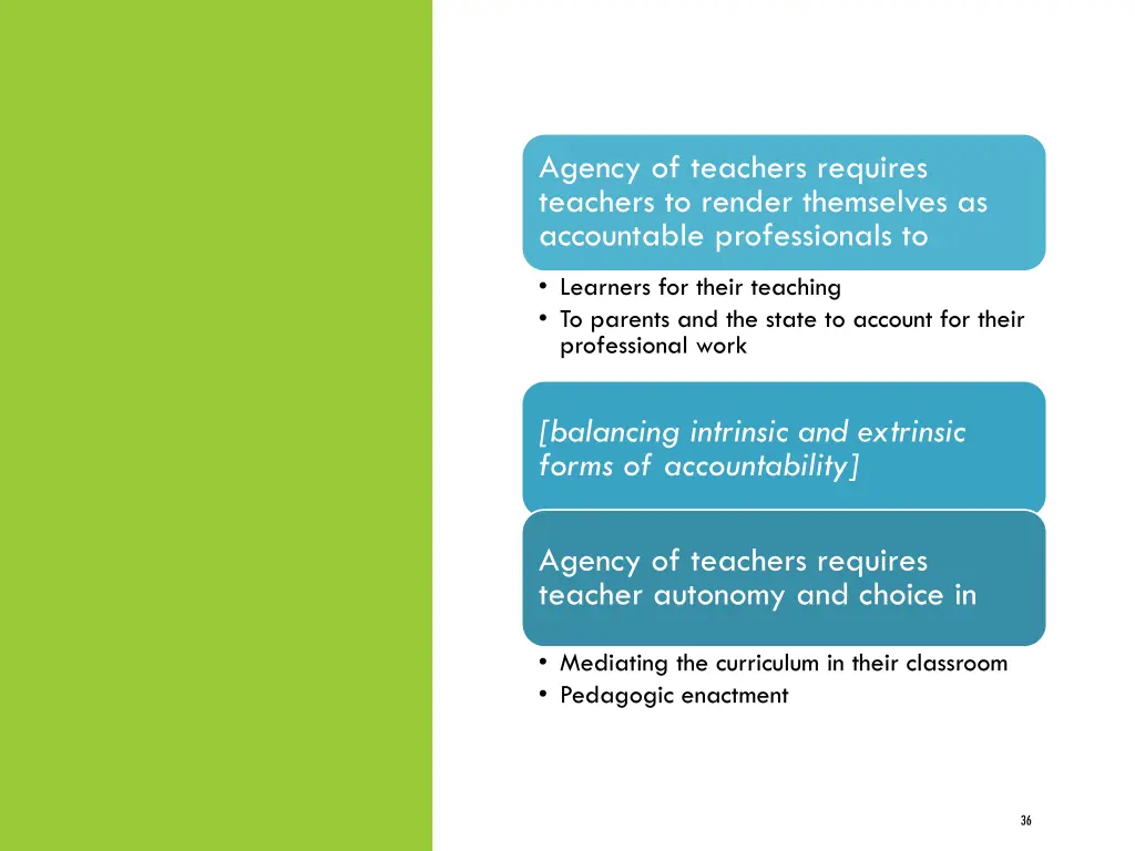 agency of teachers requires teachers to render