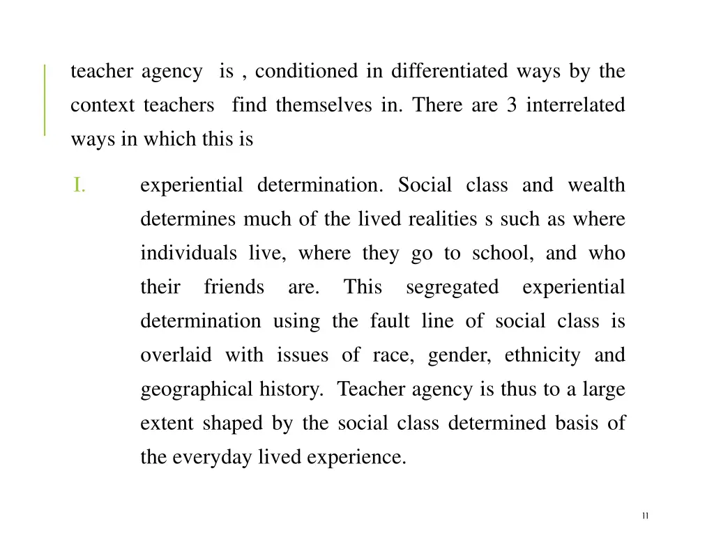 teacher agency is conditioned in differentiated