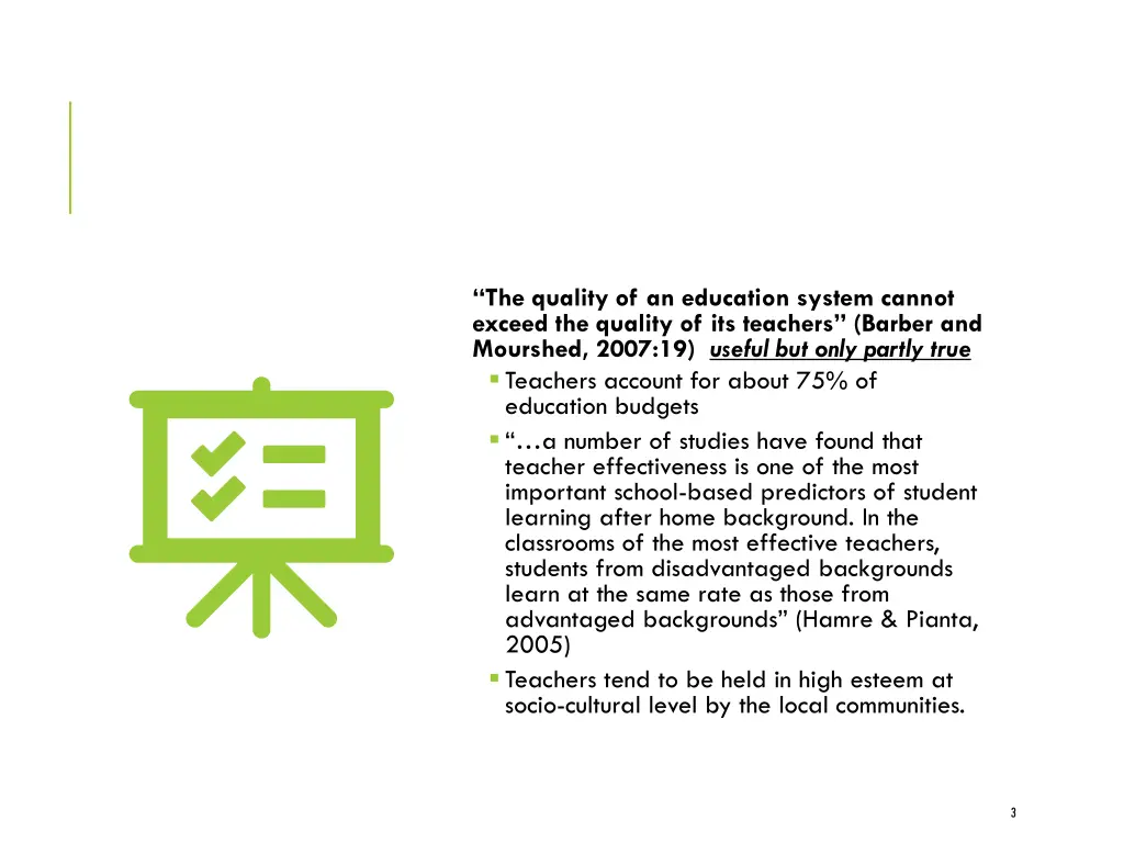 the quality of an education system cannot exceed