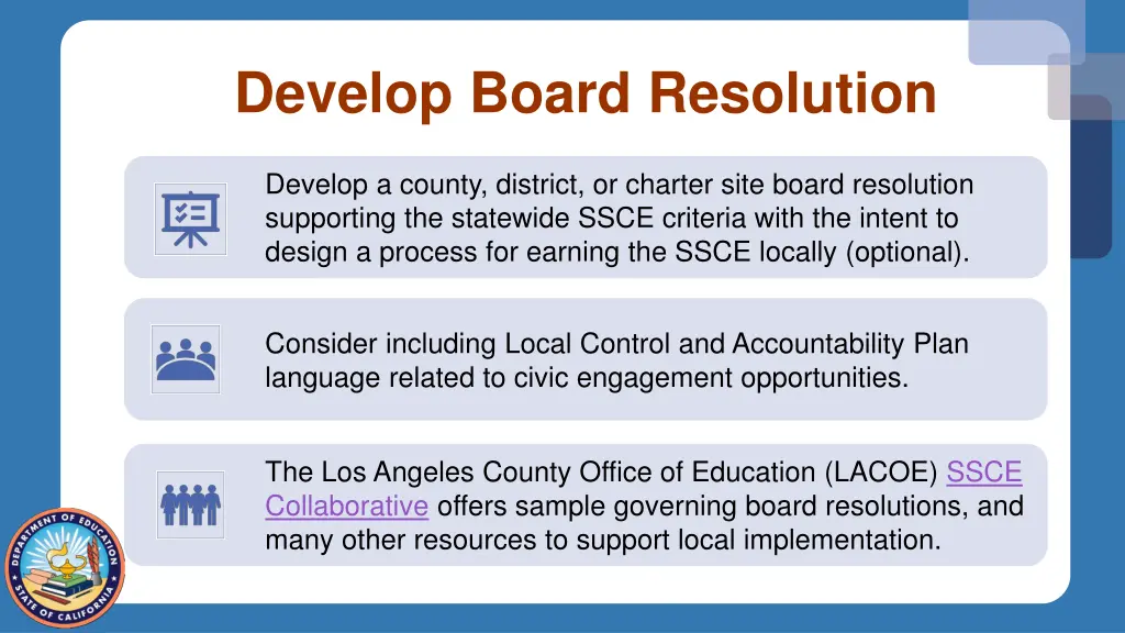 develop board resolution