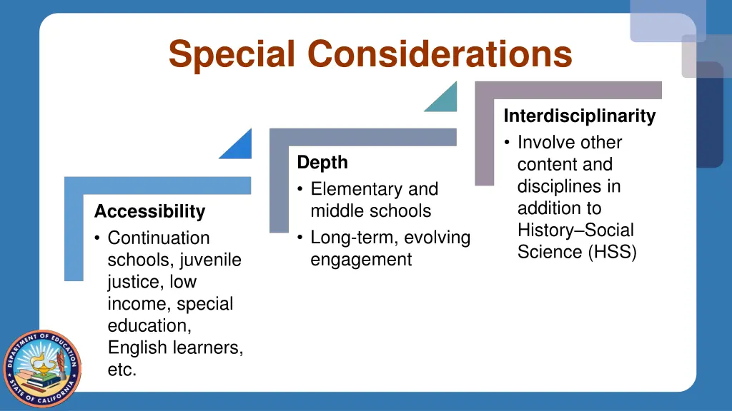 special considerations