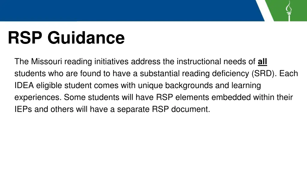 rsp guidance