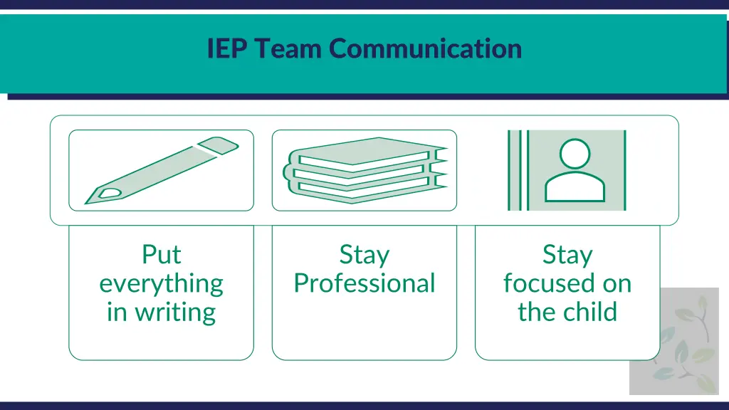 iep team communication