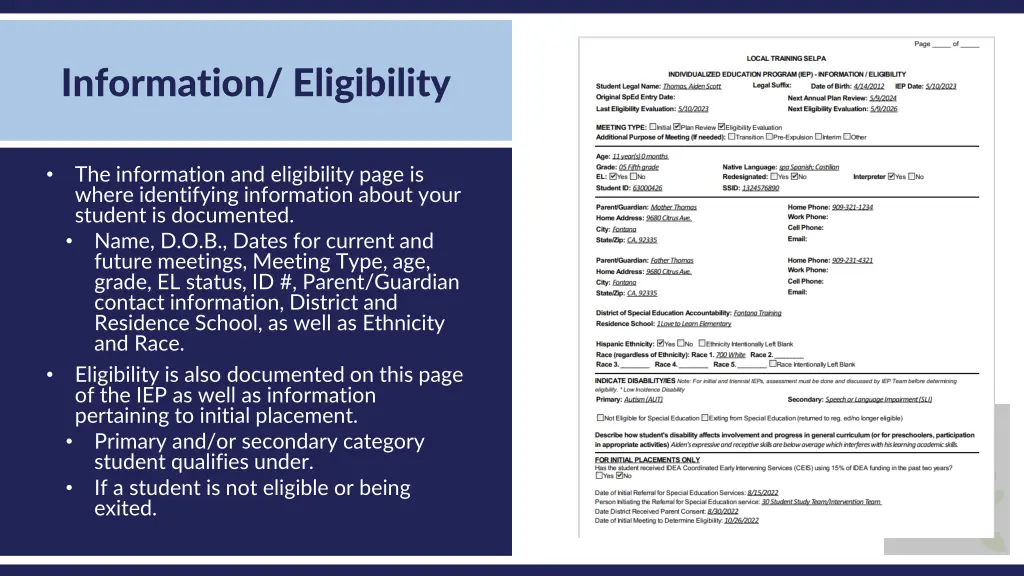 information eligibility