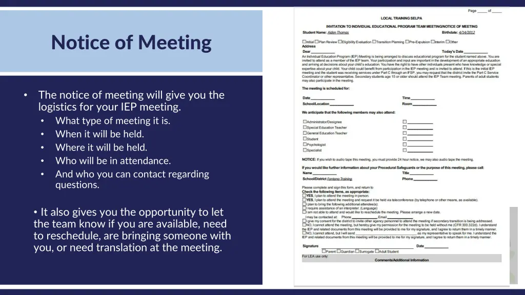 notice of meeting