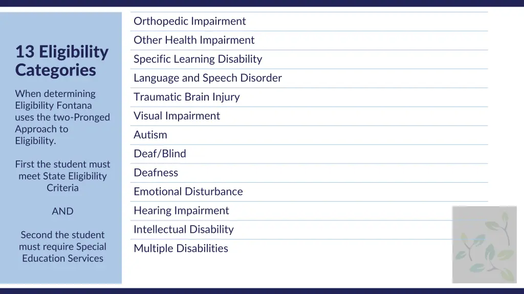 orthopedic impairment